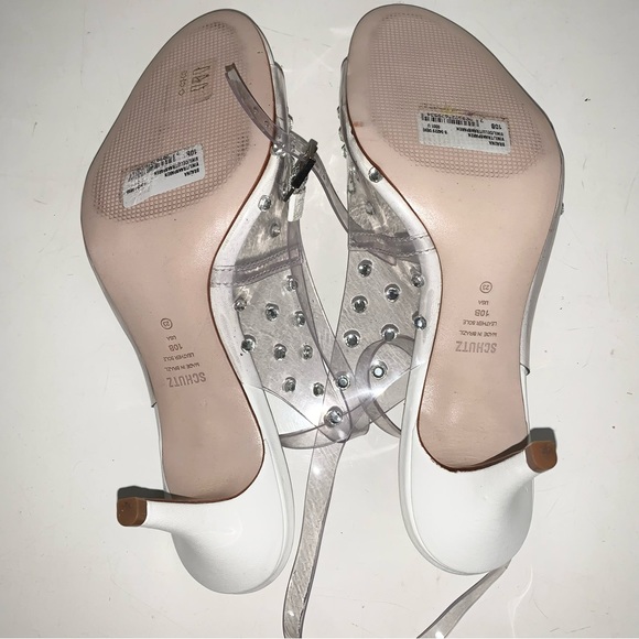 Schutz Brauna Studded Embellished PVC High Heel Sandal! - Picture 5 of 7